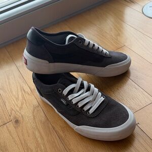 Vans Men's Charcoal and White Sneakers